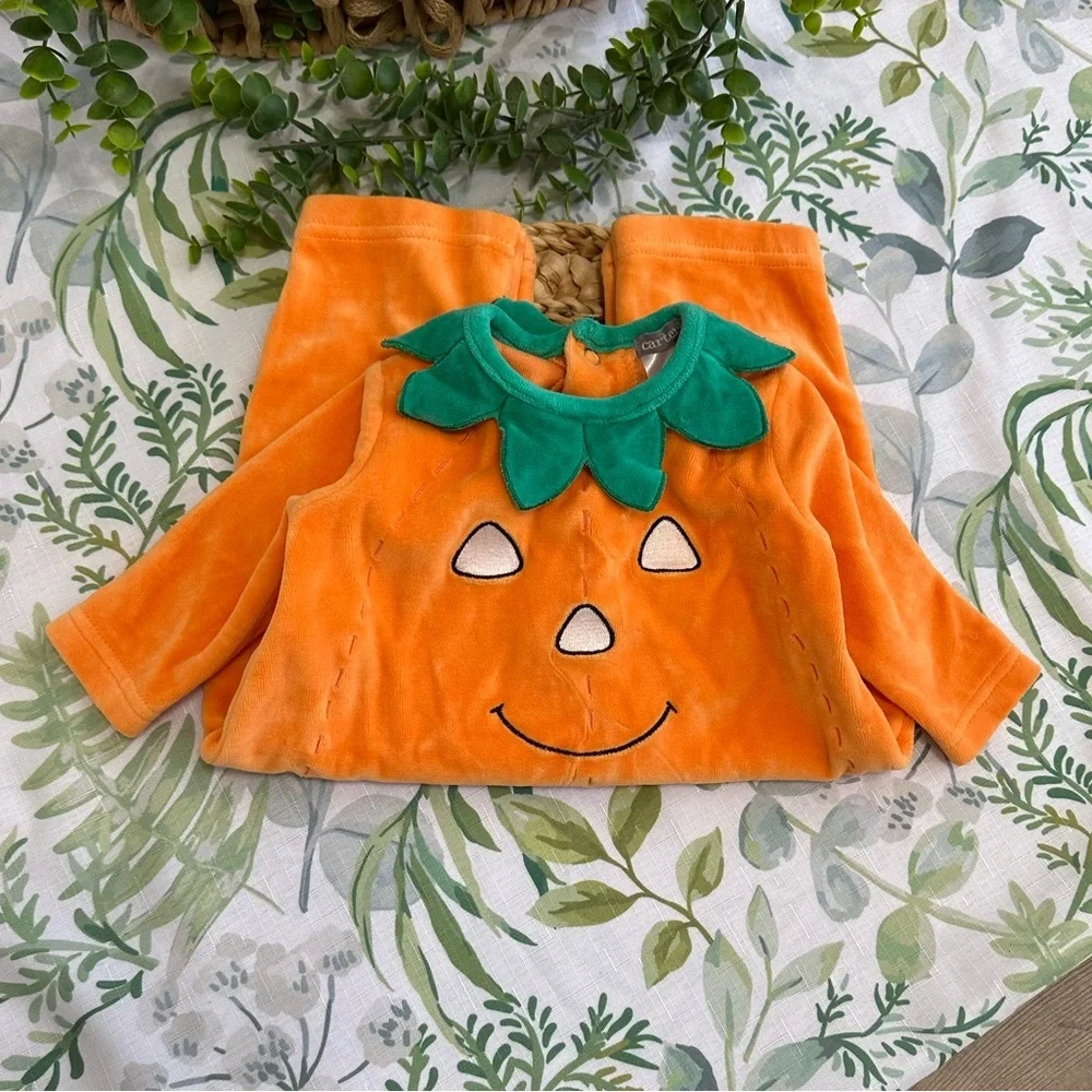 NEW Vintage Y2K Baby Halloween Costume Carter's Pumpkin Jumpsuit Costume 1 Piece - Picture 14 of 16